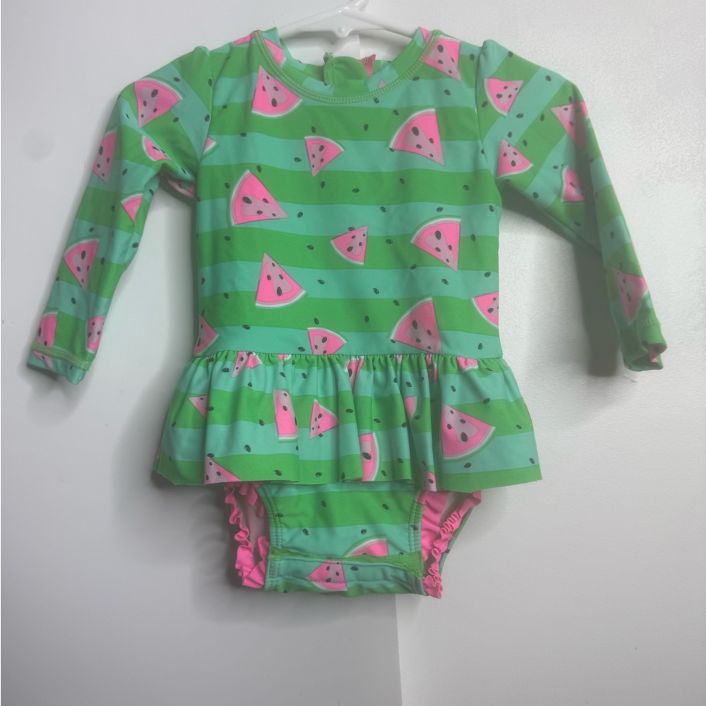 Bed Bath  Beyond Green And Pink Rashguard Swimwear